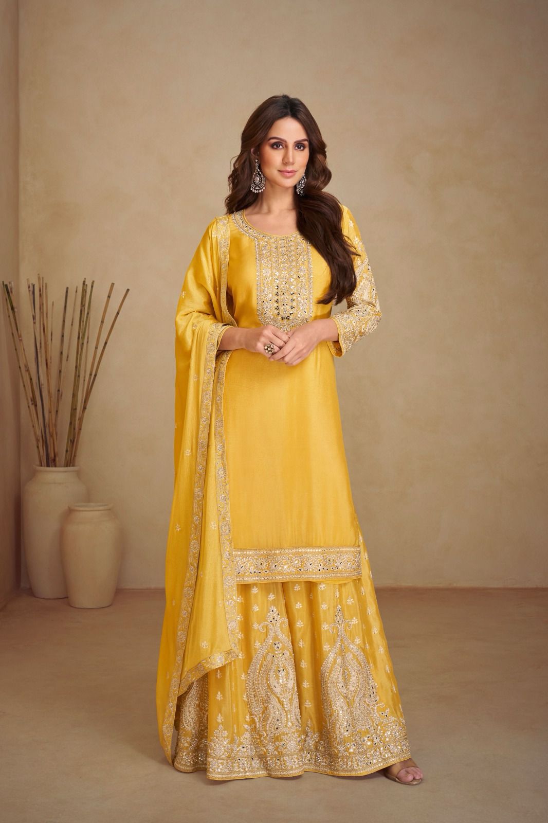 Pure Chinon Designer Party Wear Suit