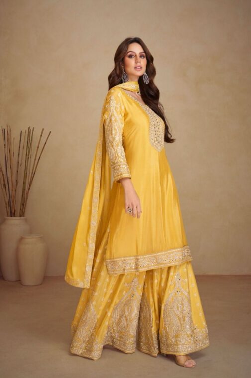 Pure Chinon Designer Party Wear Suit