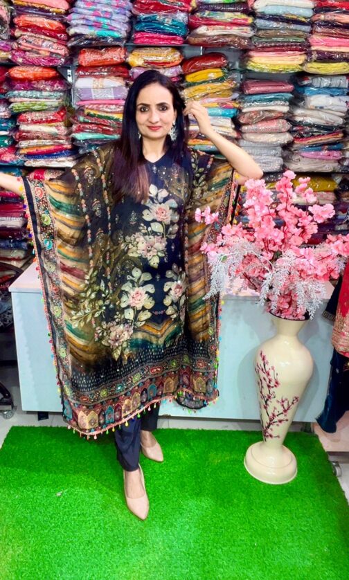 Designer Black Kaftan Set