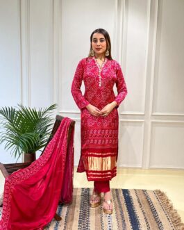 Designer Gajji silk suit