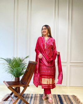 Designer Gajji silk suit