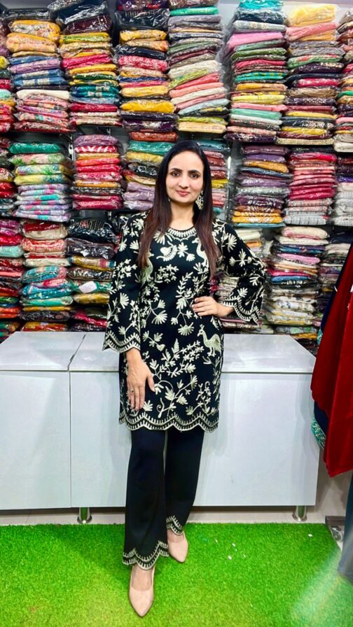 Kashmiri Embroidered Woolen Coord Set