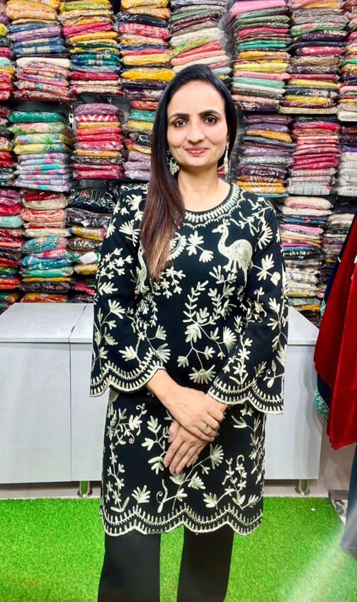Kashmiri Embroidered Woolen Coord Set