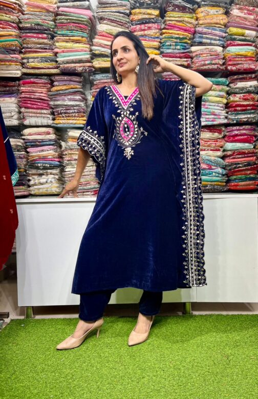 Designer Velvet Kaftan Set