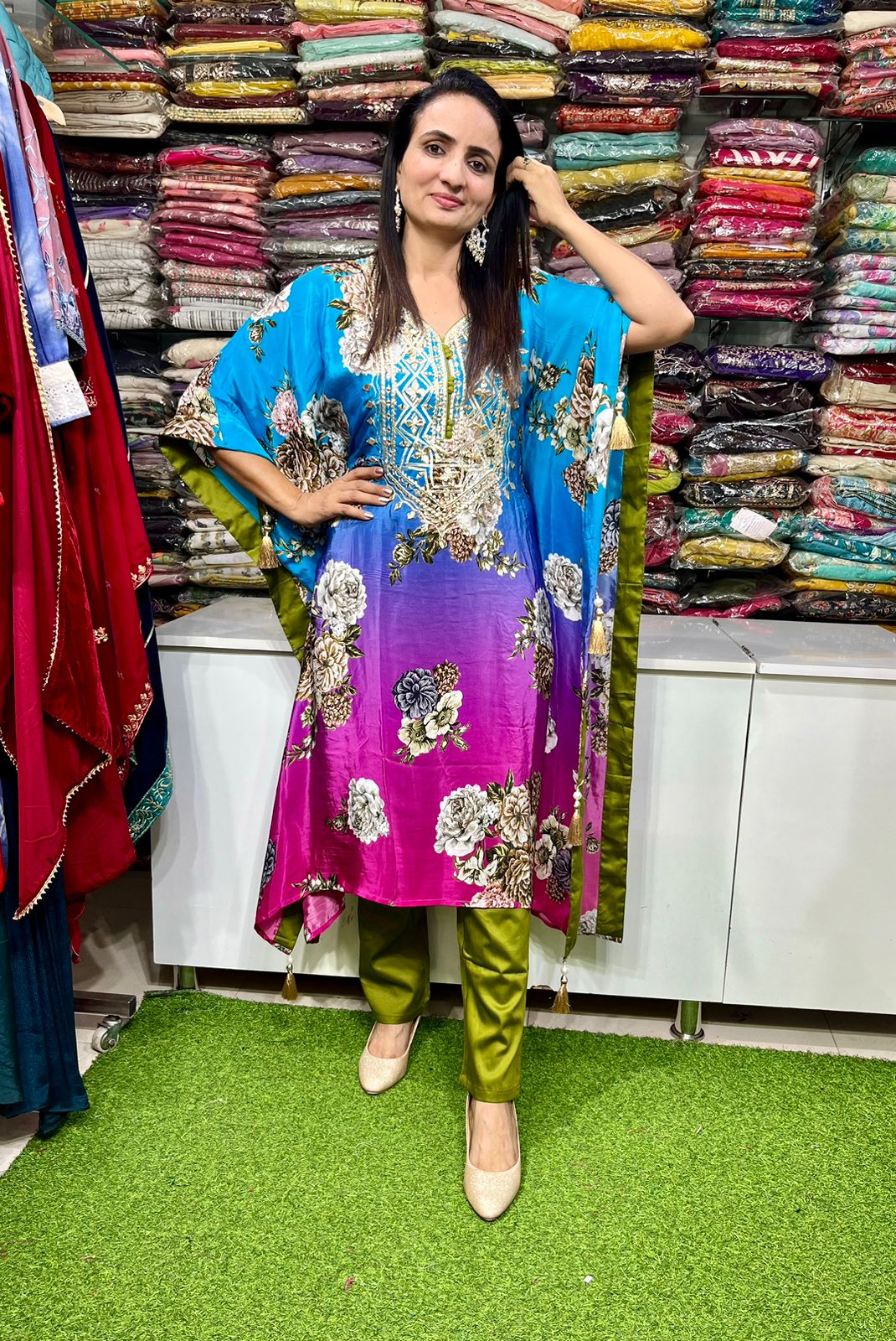 Pure Crape Kaftan