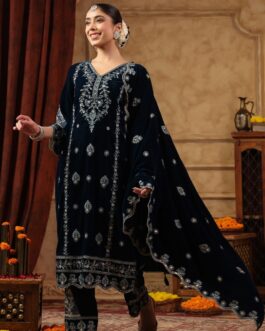 Designer Pakistani Velvet Suit Set