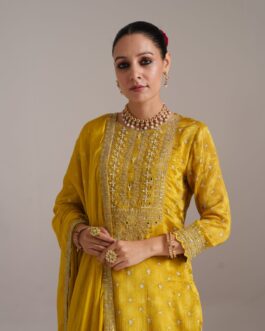 Designer Pure Chinon Sharara Set