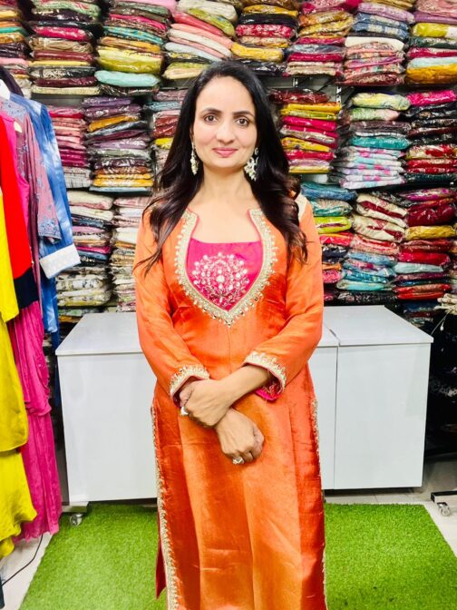 Designer Orange Suit