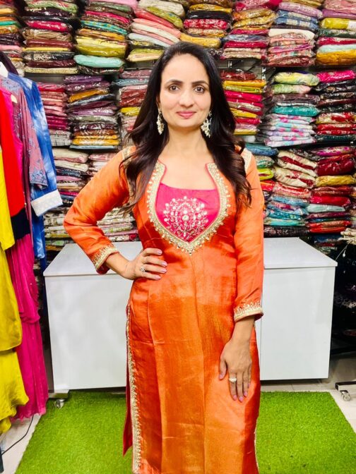 Designer Orange Suit