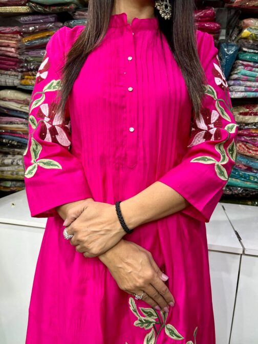 Beautiful A-Line Suit with Embroidery