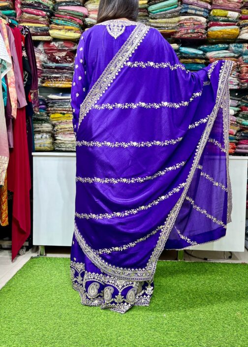 Designer Purple Sharara Suit Set