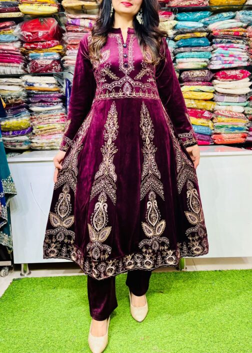 Designer Velvet Anarkali