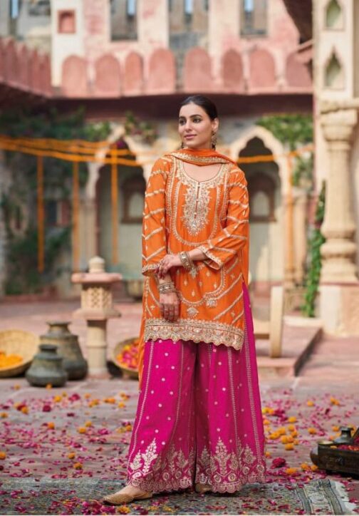 Heera Designer Suit Set in Orange