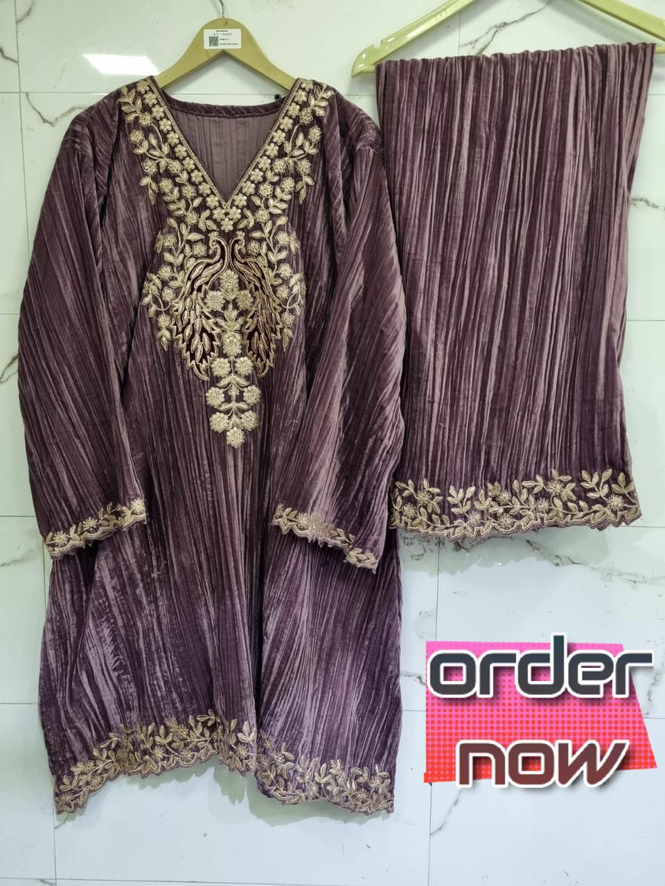 Designer Crush Velvet Coord Set