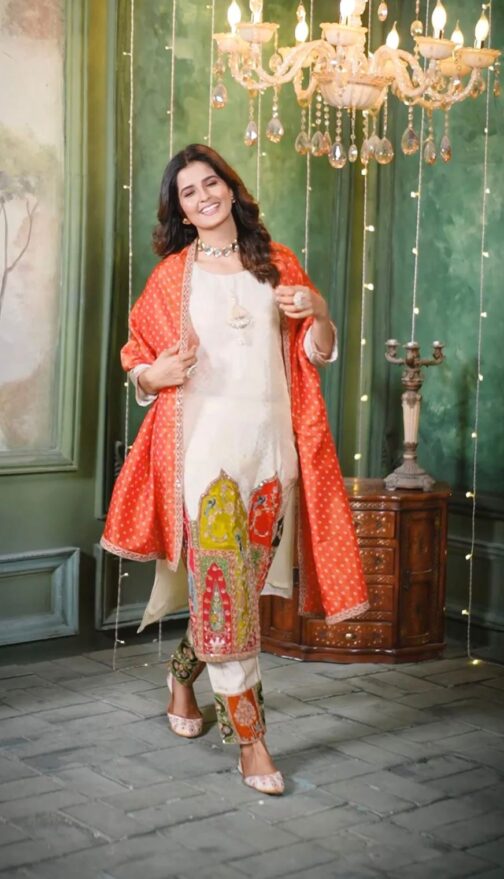 Designer Tissue Simmer Silk Suit