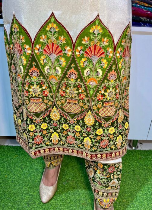 Designer Tissue Simmer Silk Suit