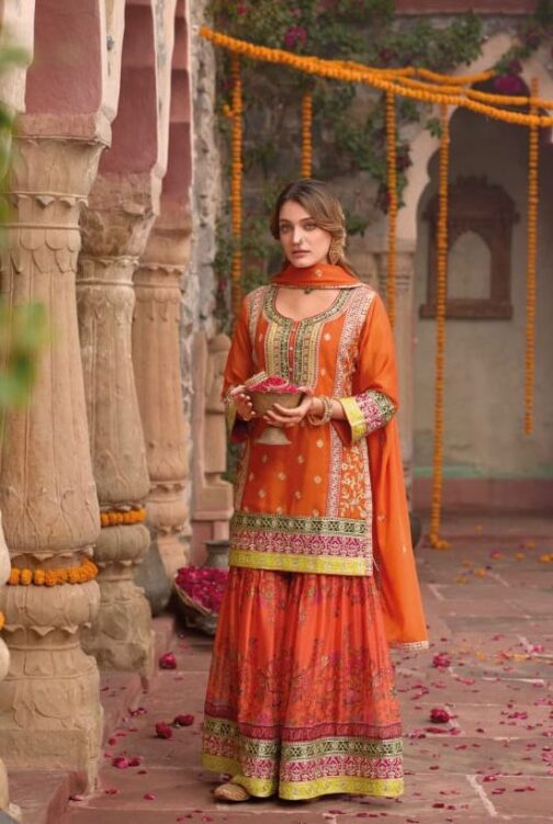 Designer Sharara Suit Set