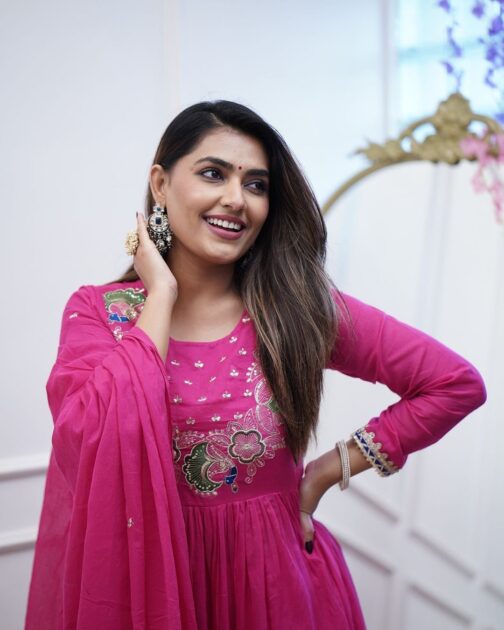 Mal Cotton Anarkali Set