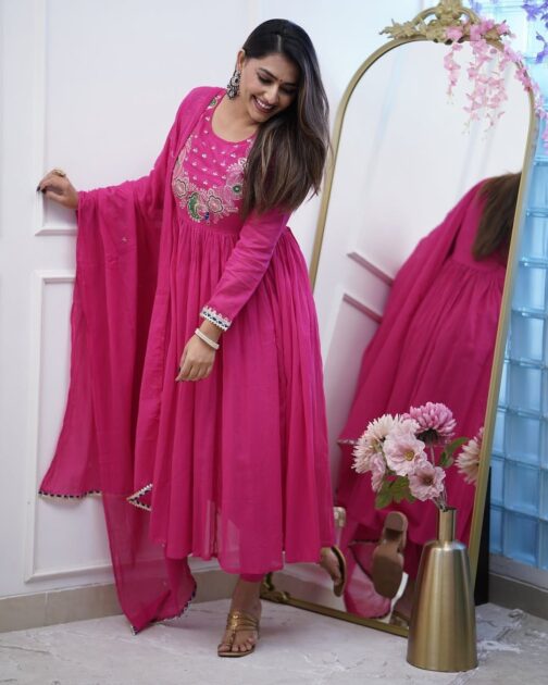 Mal Cotton Anarkali Set