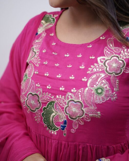 Mal Cotton Anarkali Set