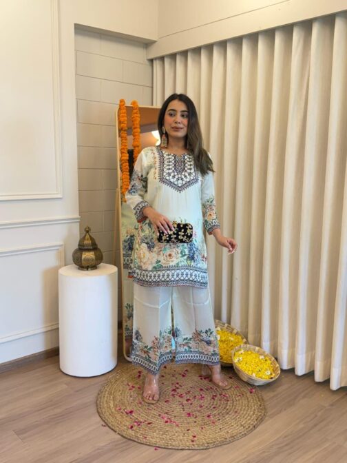 Pure Muslin digital print Coord set