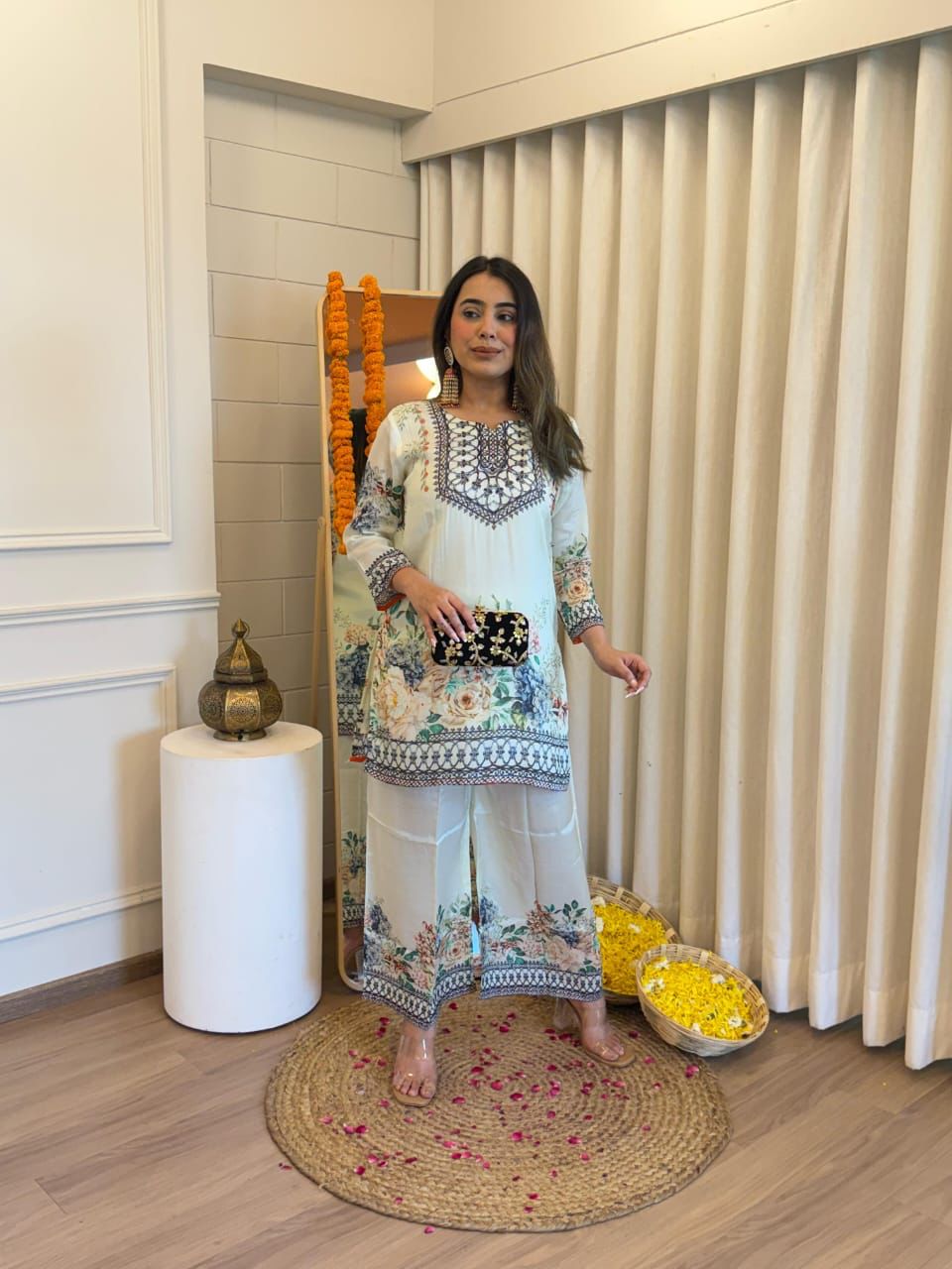 Pure Muslin digital print Coord set