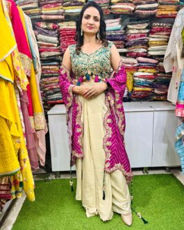 Designer Cape with Drape Skirt