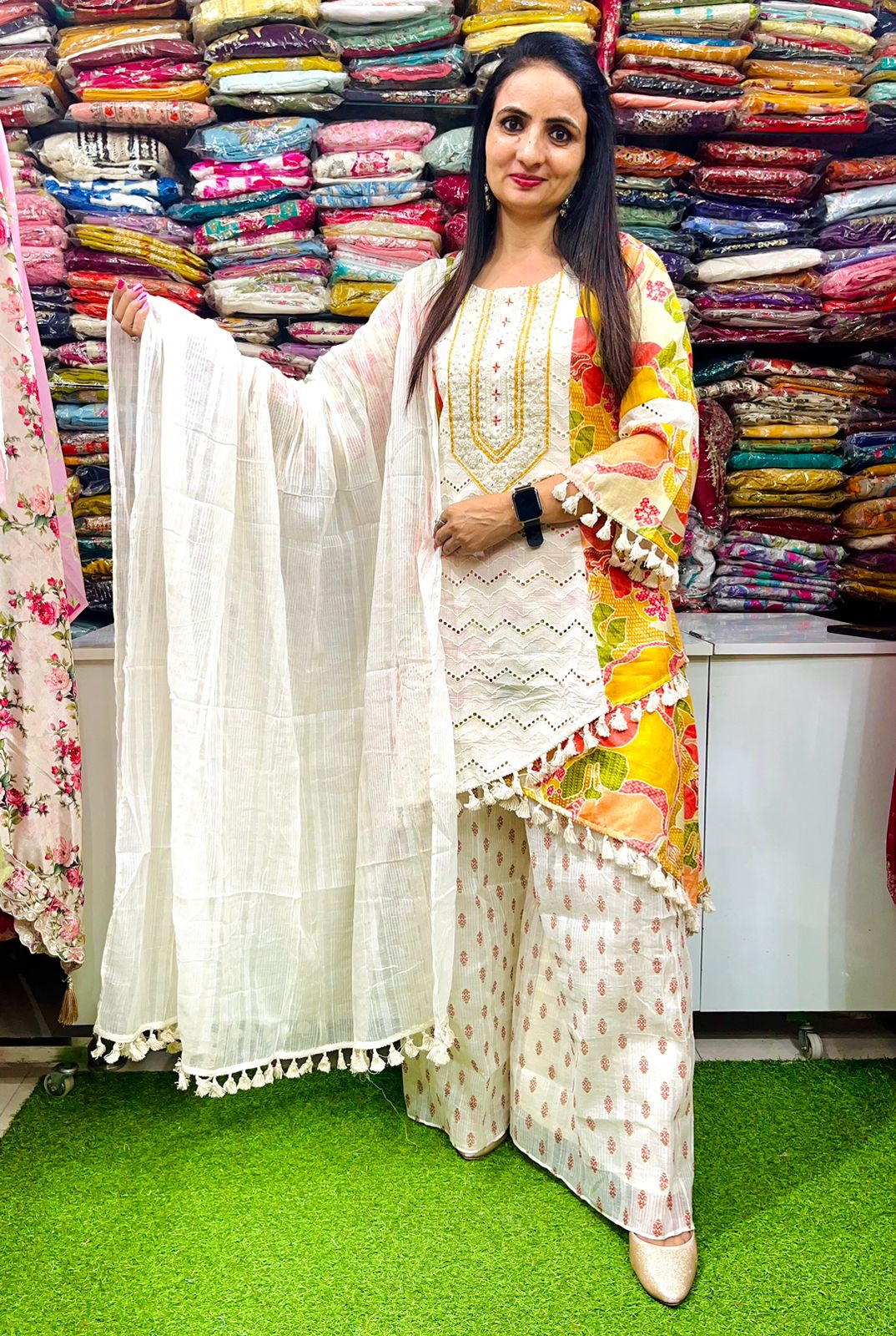 Pure Linen Designer Suit Set