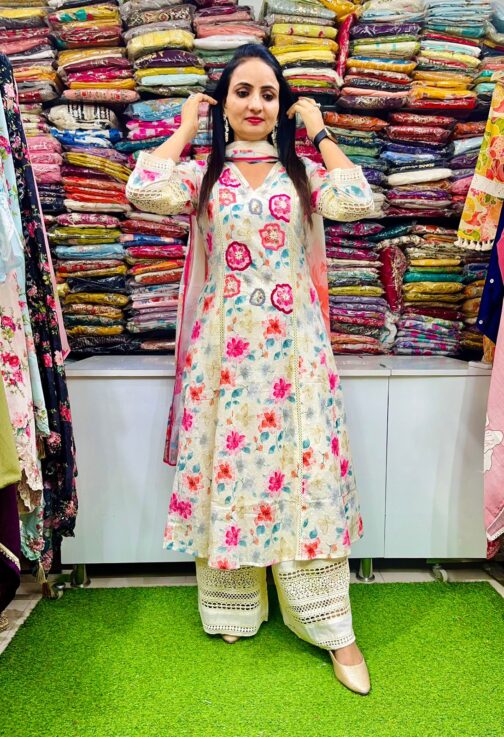 Designer Pakistani A Line Suit Set
