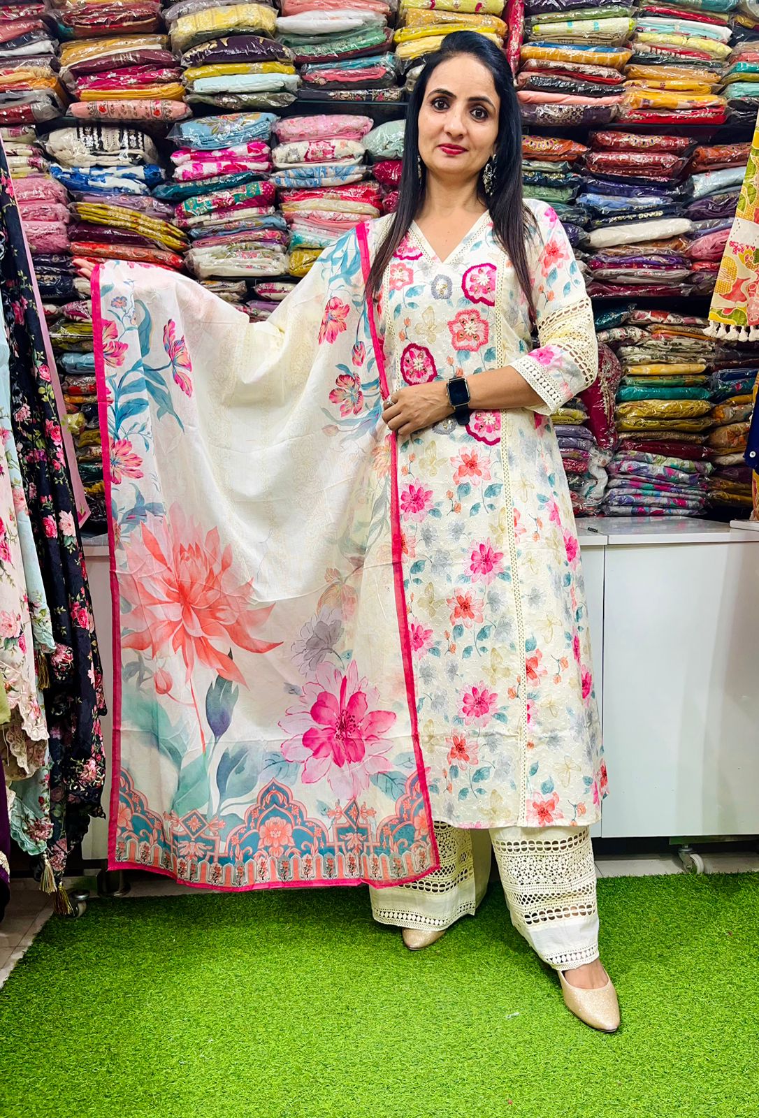 Designer Pakistani A Line Suit Set