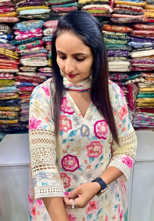 Designer Pakistani A Line Suit Set