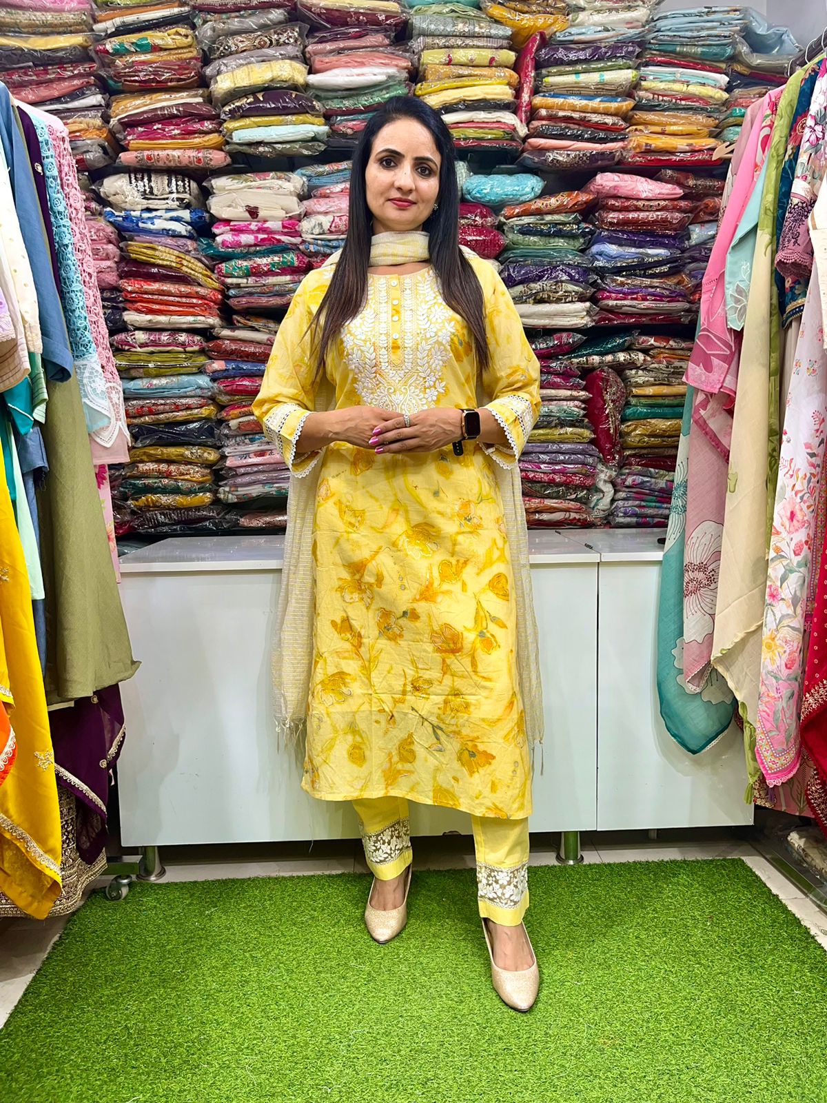 Pure Cotton Chikankari Suit Set