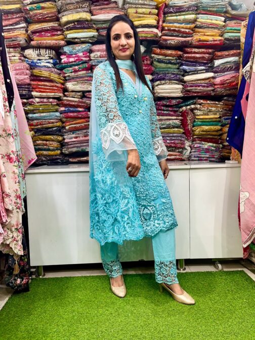 Designer Pakistani Suit Set on Crochet