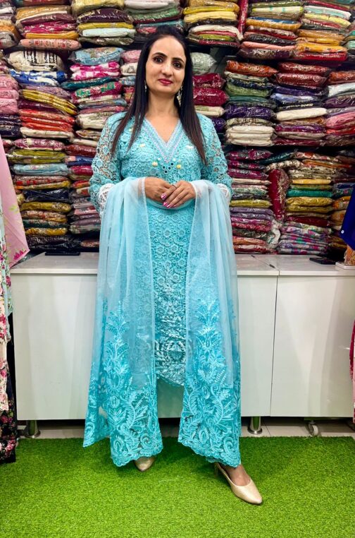 Designer Pakistani Suit Set on Crochet