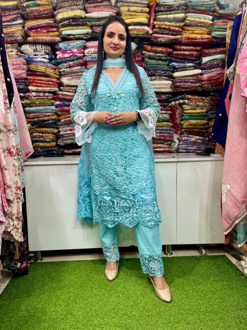 Designer Pakistani Suit Set on Crochet