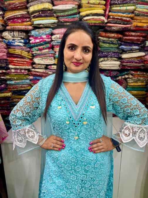Designer Pakistani Suit Set on Crochet
