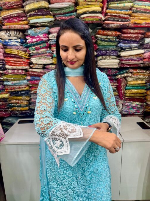 Designer Pakistani Suit Set on Crochet