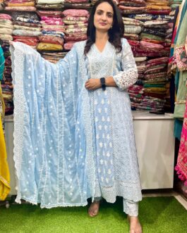 Beautiful Mal Cotton Designer Anarkali