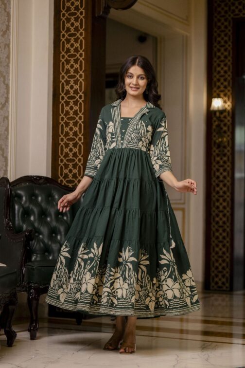 Pure Cotton Full Flaired Designer Tunic