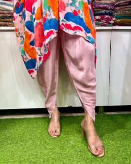 Designer Pure Crape Indo Western Coord Set