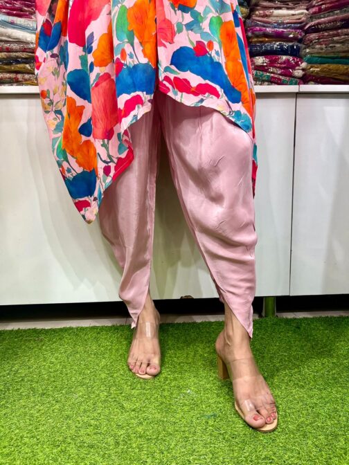 Designer Pure Crape Indo Western Coord Set