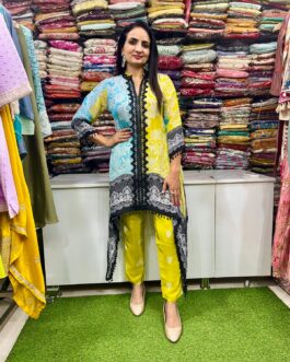 Designer C-Cut Pure Crape Coord Set