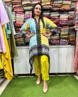 Designer C-Cut Pure Crape Coord Set