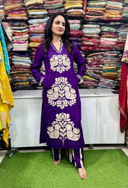 Beautiful Purple Long Coord Set