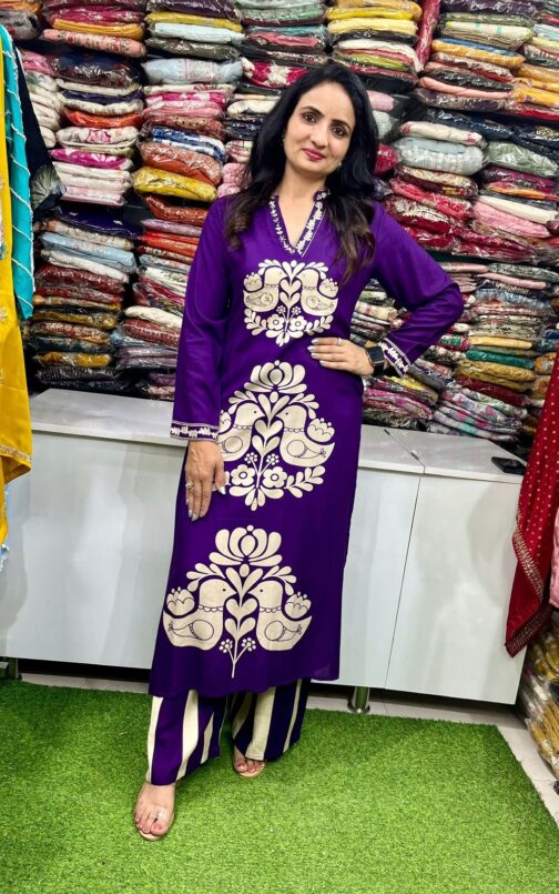 Beautiful Purple Long Coord Set
