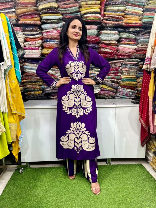 Beautiful Purple Long Coord Set