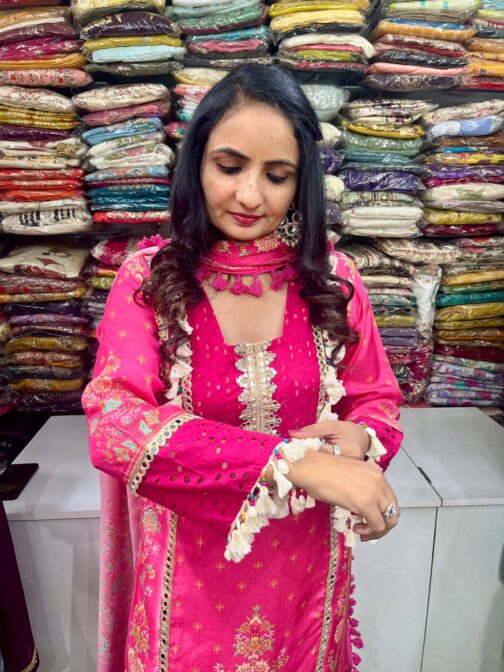 Pure Muslin Designer Suit Set
