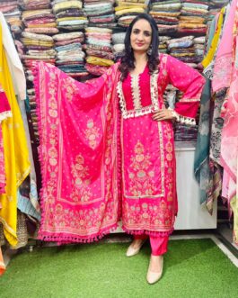 Pure Muslin Designer Suit Set