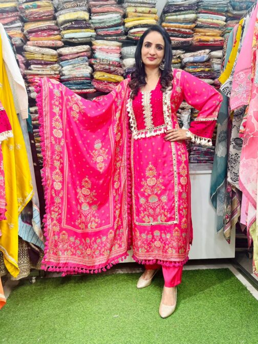 Pure Muslin Designer Suit Set