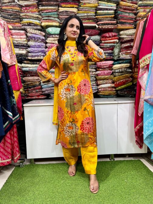 Pure Chinon Suit with Afgani Salwar